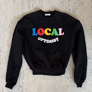 Madhappy Local Optimist Black crewneck Sweatshirt
